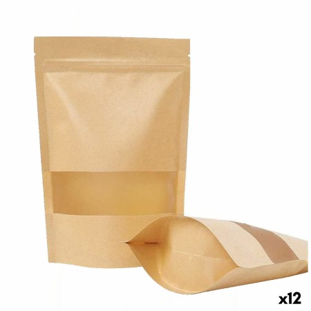 Ensemble de sac alimentaire réutilisable Algon Kraft 17 x 24 x 4 cm 15 Pièces (12 Unités)
