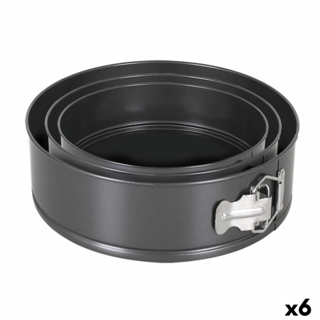 Moule amovible Quttin Noir 24 x 7+28 x 6,8 cm 3 Pièces (6 Unités)