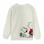 Sweat sans capuche femme Snoopy Beige S