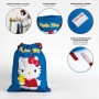 Sac à dos serré par des ficelles Hello Kitty Bleu 27 x 33 cm