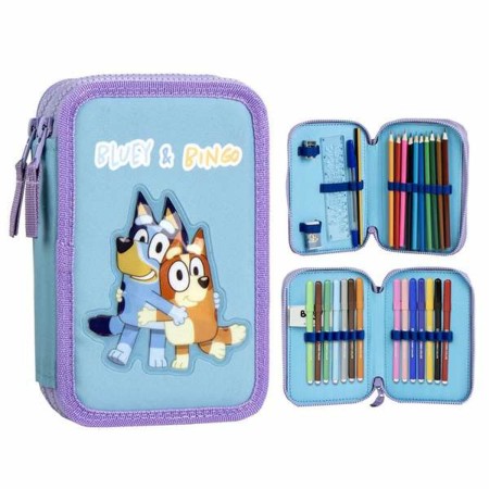 Pochette crayons Bluey Bleu clair Light Blue 12,5 x 19,5 x 4,5 cm