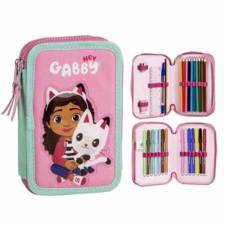 Pochette crayons Gabby's Dollhouse Rose 12,5 x 19,5 x 4,5 cm