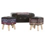 Lot de paniers Home ESPRIT Marron Multicouleur Polyuréthane Bois Vintage 70 x 40 x 45 cm (3 Unités)