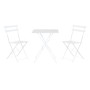 Ensemble Table + 2 Chaises Home ESPRIT Blanc 60 x 60 x 71 cm