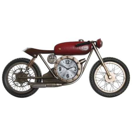 Horloge Murale Home ESPRIT Rouge Doré PVC Métal Moto Vintage 95 x 12 x 43,5 cm