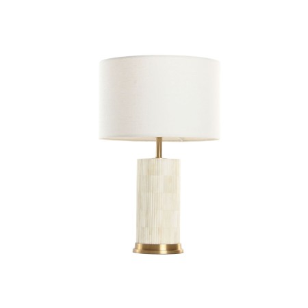 Lampe de bureau Home ESPRIT Blanc Beige Doré 50 W 220 V