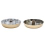 Pot à Bougie DKD Home Decor Métal Moderne (15 x 15 x 3 cm) (2 Unités)