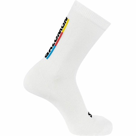 Chaussettes de Sport Salomon Pulse Race Flag Crew Blanc