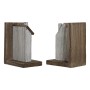 porte-livre DKD Home Decor Naturel MDF Maisons (12 x 9 x 16 cm)