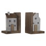 porte-livre DKD Home Decor Naturel MDF Maisons (12 x 9 x 16 cm)