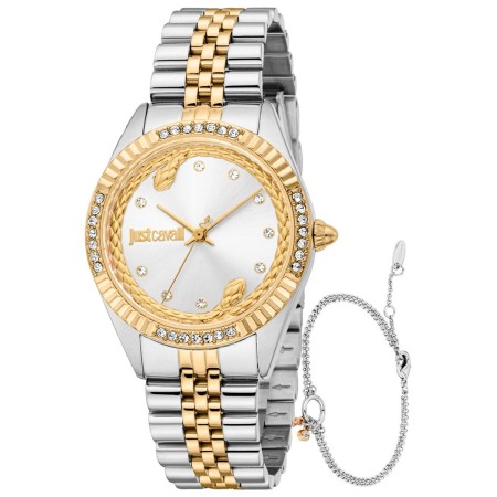 Montre Femme Just Cavalli ANIMALIER SPECIAL PACK + BRACELET Argenté Doré (Ø 30 mm)