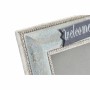 Cadre photo DKD Home Decor Verre Bleu Bois MDF méditerranéen (16 x 2,5 x 20,5 cm) (2 Unités)