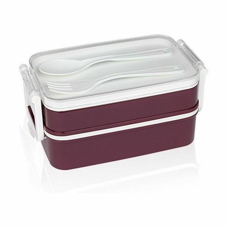 Fiambrera de Compartimentos con Cubiertos ThermoSport Plástico