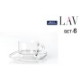 Juego de 6 Tazas con Plato LAV Cozy (6 Unidades)