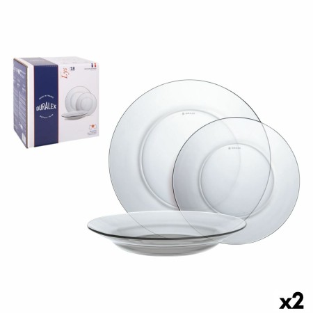 Assiettes Duralex Lys Transparent 18 Pièces (2 Unités)