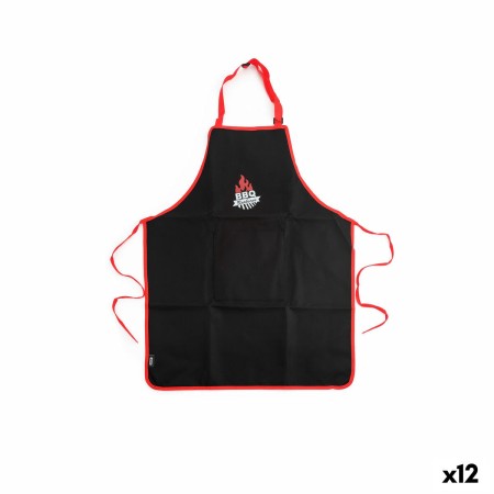 Delantal Algon 61 x 75,5 cm Negro Barbacoa