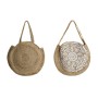 Bolso Mujer DKD Home Decor Negro Beige Natural 36 x 12 x 36 cm (2 Unidades)