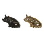 Figura Decorativa DKD Home Decor Cobre Dorado Cerdo 18,5 x 10,5 x 14 cm (2 Unidades)