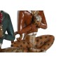Figura Decorativa DKD Home Decor Azul Marrón Dorado Leopardo 16 x 9,5 x 23 cm (2 Unidades)