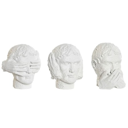Figurine Décorative DKD Home Decor Blanc Néoclassique 14 x 11 x 14 cm (3 Unités)