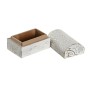 Caja-Joyero DKD Home Decor Blanco Dorado Aluminio Madera de mango 7,5 x 5,3 x 5,3 cm (6 Unidades)