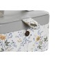 Caja-Joyero DKD Home Decor Blanco Gris Lila Rosa claro Poliuretano Espejo 17 x 12 x 10 cm (2 Unidades)