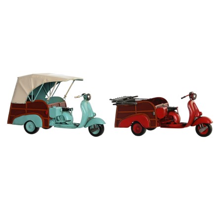 Figura Decorativa DKD Home Decor Azul Rojo Vintage 38 x 16 x 22 cm (2 Unidades)