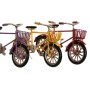 Figura Decorativa DKD Home Decor Amarillo Rojo Lila Bicicleta Vintage 16,5 x 5,5 x 9 cm (3 Unidades)