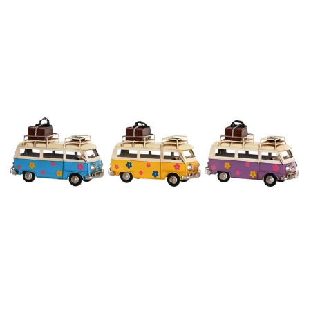 Figura Decorativa DKD Home Decor Amarillo Azul Lila Vintage 17 x 7,5 x 11,5 cm (3 Unidades)