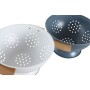 Draineur DKD Home Decor Bleu Blanc Bambou Acier inoxydable 30 x 24,5 x 14 cm (2 Unités)