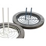 Porte-rouleaux de Cuisine DKD Home Decor Bleu Blanc Métal Bois d'hévéa 15 x 15 x 31 cm (2 Unités)