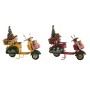 Adorno Navideño DKD Home Decor Amarillo Rojo Moto 17 x 7 x 14,5 cm (2 Unidades)