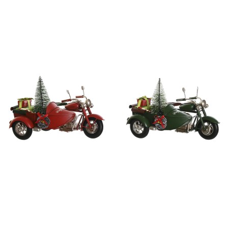 Adorno Navideño DKD Home Decor Rojo Verde 19 x 14 x 13 cm (2 Unidades)