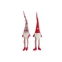 Adorno Navideño DKD Home Decor Blanco Rojo Gnomo 10 x 7 x 57 cm (2 Unidades)