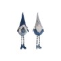 Adorno Navideño DKD Home Decor Azul Blanco Gris Gnomo 13 x 12 x 54 cm (2 Unidades)
