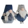 Adorno Navideño DKD Home Decor Azul Blanco Gris Gnomo 13 x 12 x 54 cm (2 Unidades)