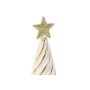 Adorno Navideño DKD Home Decor Blanco Dorado 9 x 9 x 25 cm (2 Unidades)