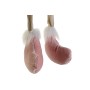 Décorations de Noël DKD Home Decor Blanc Marron Rose Renne 17 x 14 x 63,5 cm (2 Unités)