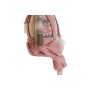 Décorations de Noël DKD Home Decor Blanc Marron Rose Renne 17 x 14 x 63,5 cm (2 Unités)