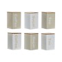 Bote Home ESPRIT Beige Gris (2 Unidades) (6 Unidades)