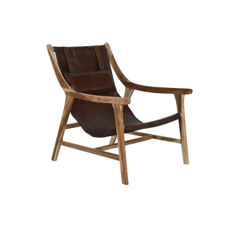 Siège Home ESPRIT Naturel Brun foncé Teck 68 x 86 x 86 cm