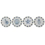 Decoración de Pared Home ESPRIT Azul Blanco Mediterráneo 30 x 3 x 30 cm (4 Unidades)