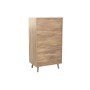 Armario Home ESPRIT Marrón Dorado Madera Madera MDF 60 x 40 x 110 cm