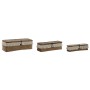 Set de basket Home ESPRIT Blanc Naturel Fibre naturelle Boho Usé (3 Pièces)