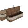 Set de basket Home ESPRIT Blanc Naturel Fibre naturelle Boho Usé (3 Pièces)