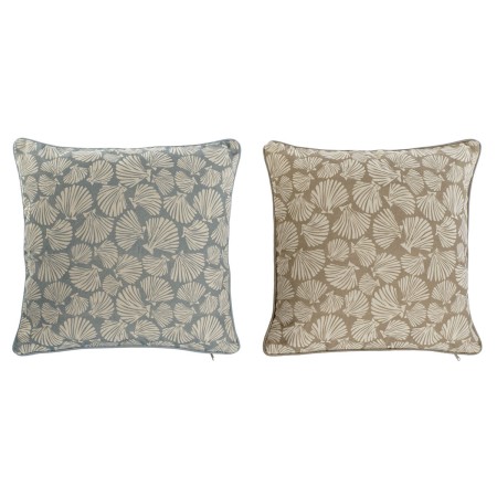 Cojín Home ESPRIT Azul Beige Mediterráneo 45 x 10 x 45 cm (2 Unidades)