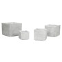 Macetero Home ESPRIT Gris Magnesio 37 x 37 x 31,5 cm (4 Unidades)