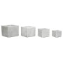 Macetero Home ESPRIT Gris Magnesio 37 x 37 x 31,5 cm (4 Unidades)
