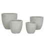 Cache-pot Home ESPRIT Gris Magnésium 44 x 44 x 43 cm (4 Unités)