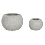 Macetero Home ESPRIT Gris Magnesio 55 x 55 x 38 cm (2 Piezas)